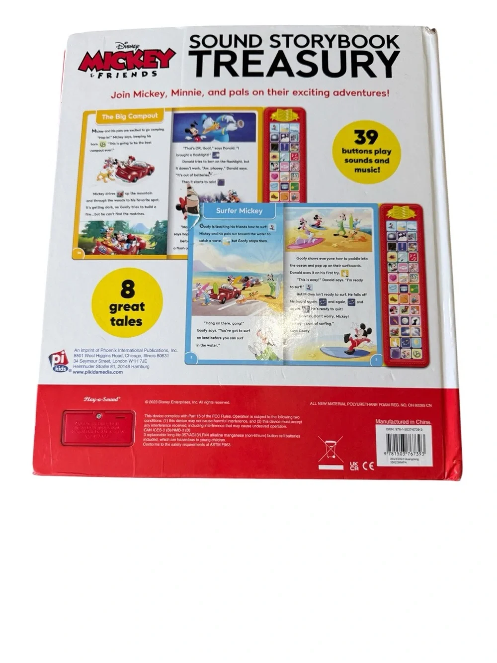 Disney Mickey  Friends: Sound Storybook Treasury - Hardcover - VERY GOOD